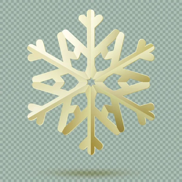 Sneeuwvlokje Pictogram Vectorillustratie — Stockvector