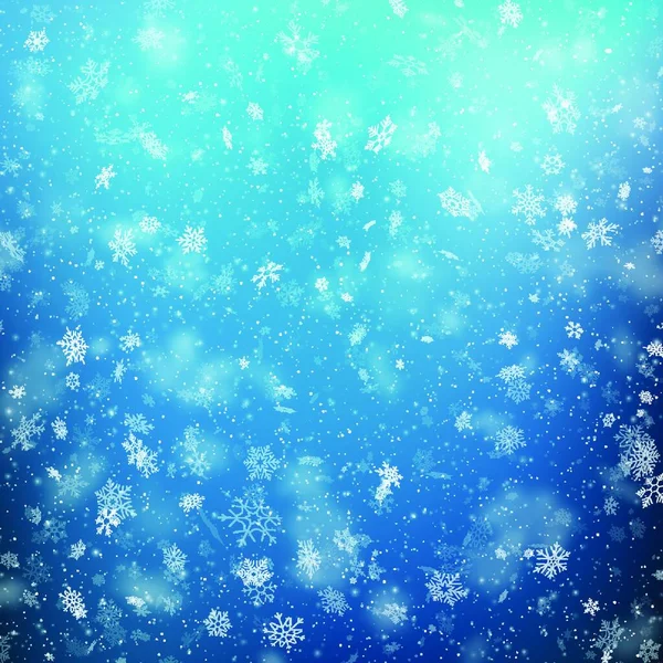 Abstrato Fundo Natal Com Flocos Neve —  Vetores de Stock