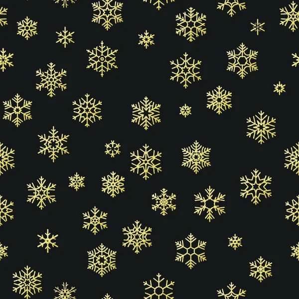 Бесшовный Узор Рождественскими Снежинками Векторная Иллюстрация — стоковый вектор