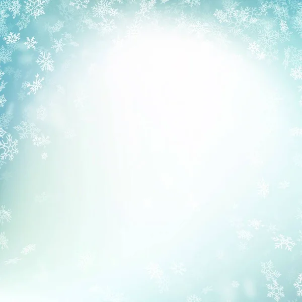 Fondo Navidad Abstracto Con Copos Nieve — Vector de stock