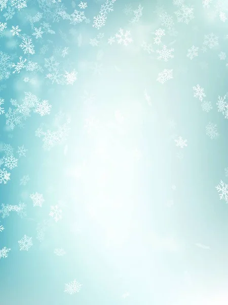 Astratto Sfondo Natale Con Fiocchi Neve — Vettoriale Stock