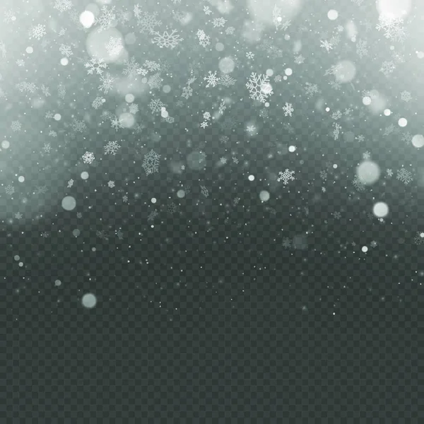 Fond Noël Avec Flocons Neige Illustration Vectorielle — Image vectorielle