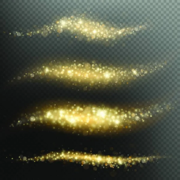 Partículas Brillantes Purpurina Sobre Fondo Oscuro Ilustración Vectorial — Archivo Imágenes Vectoriales