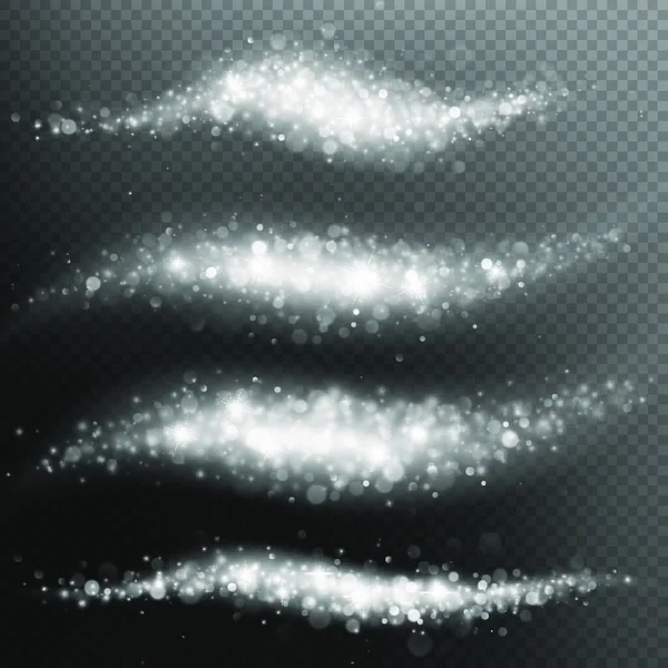 輝く粒子の抽象的な背景 ベクターイラスト — ストックベクタ