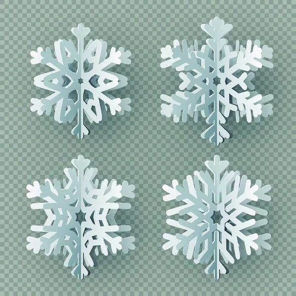 Weihnachten Und Neujahr Hintergrund Mit Schneeflocken Vektorillustration — Stockvektor