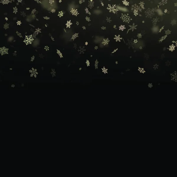 black vector layout with snowflakes