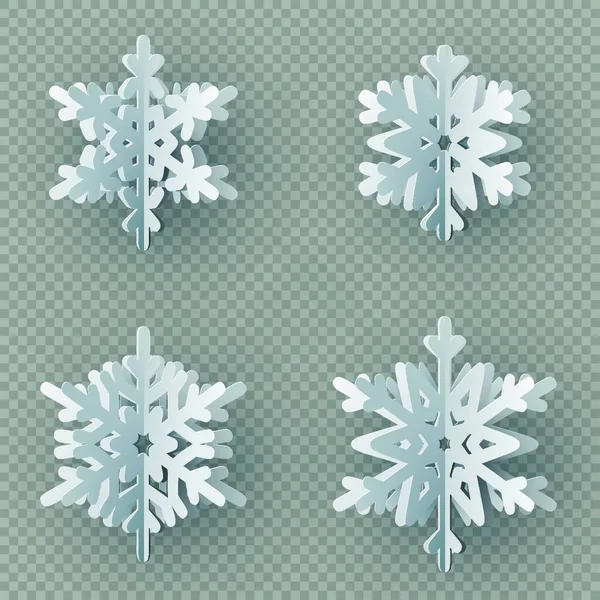 Weihnachten Und Neujahr Hintergrund Mit Schneeflocken Vektorillustration — Stockvektor