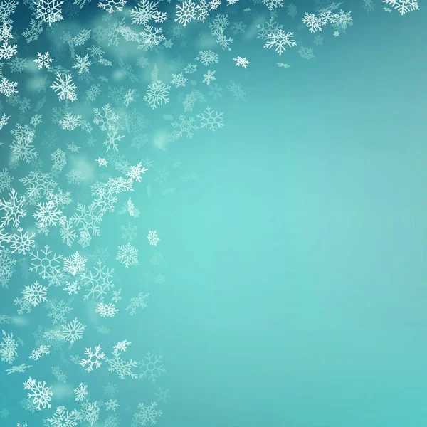 Abstrakcyjne Boże Narodzenie Tło Płatków Śniegu — Wektor stockowy