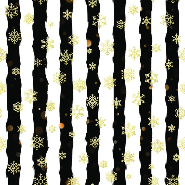 Patrón Sin Costuras Con Luces Navidad Dibujadas Mano Ilustración Vectorial — Archivo Imágenes Vectoriales