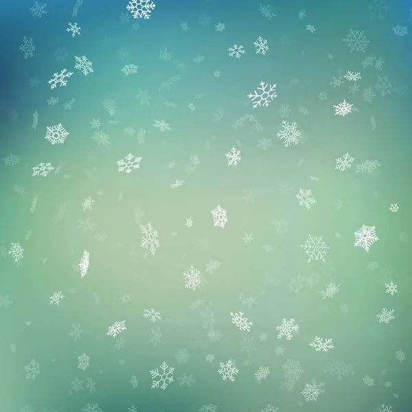 Abstrato Fundo Natal Com Flocos Neve —  Vetores de Stock