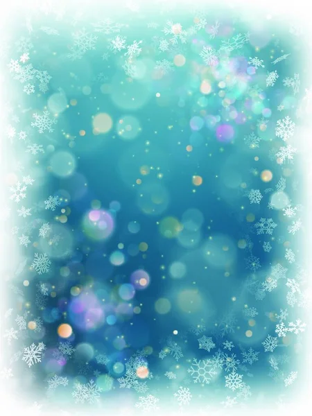 Kerstachtergrond Met Sneeuwvlokken — Stockvector