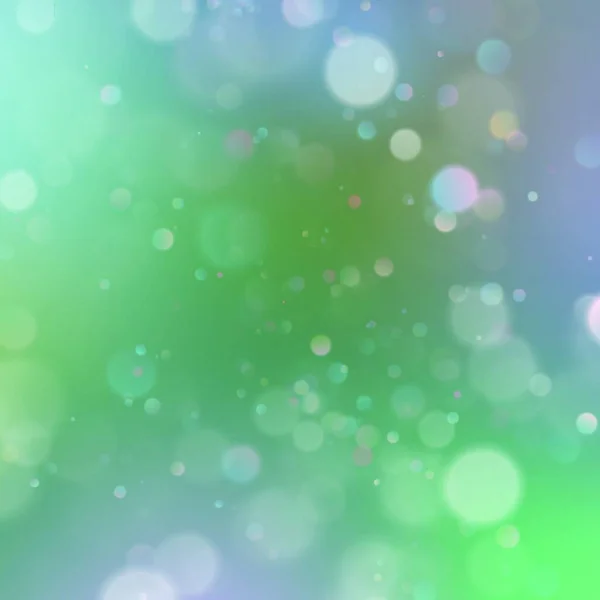 抽象的な緑の背景にボケの光 — ストックベクタ