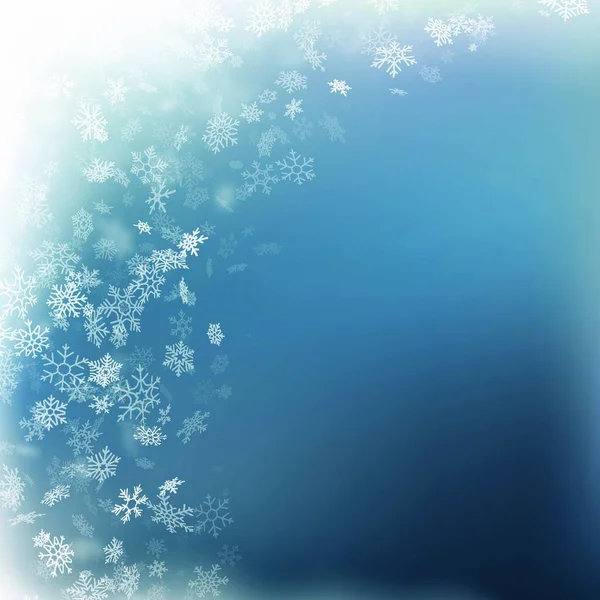 Abstracte Kerstachtergrond Met Sneeuwvlokken — Stockvector