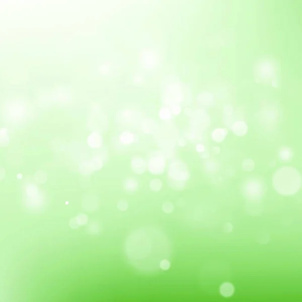 Fondo Bokeh Verde Abstracto Con Luces Borrosas — Vector de stock