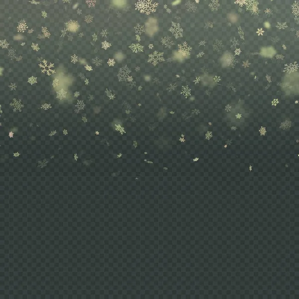 Vánoční Pozadí Padajícím Sněhem Vektorová Ilustrace — Stockový vektor