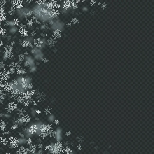 Kerst Achtergrond Met Sneeuwvlokken Vectorillustratie — Stockvector