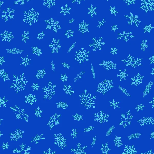 Nieve Sobre Fondo Azul — Vector de stock