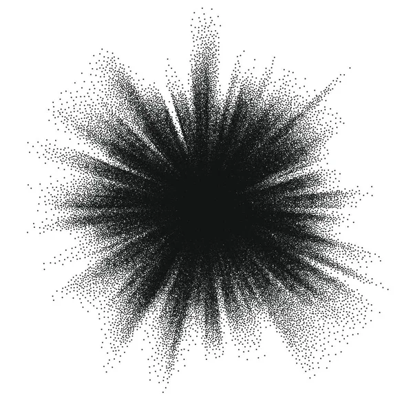 Черный Взрыв Белом Фоне Векторная Иллюстрация — стоковый вектор