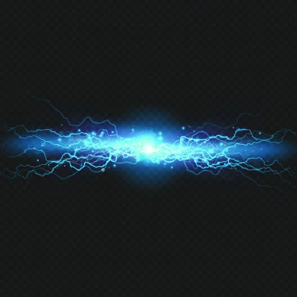 Lightning Sparks Dark Background — Stock Vector