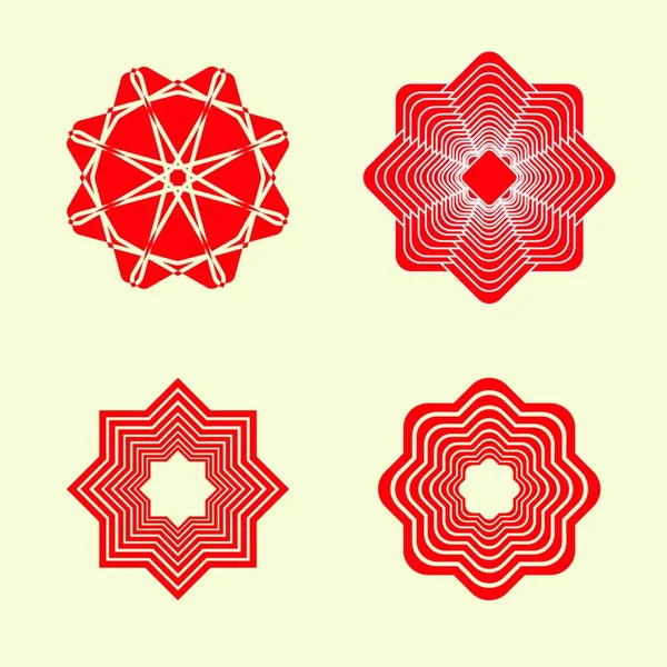 Ensemble Motifs Géométriques Abstraits — Image vectorielle