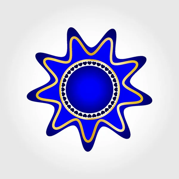 Niebieska Ikona Słońca Ilustracja Wektora — Wektor stockowy