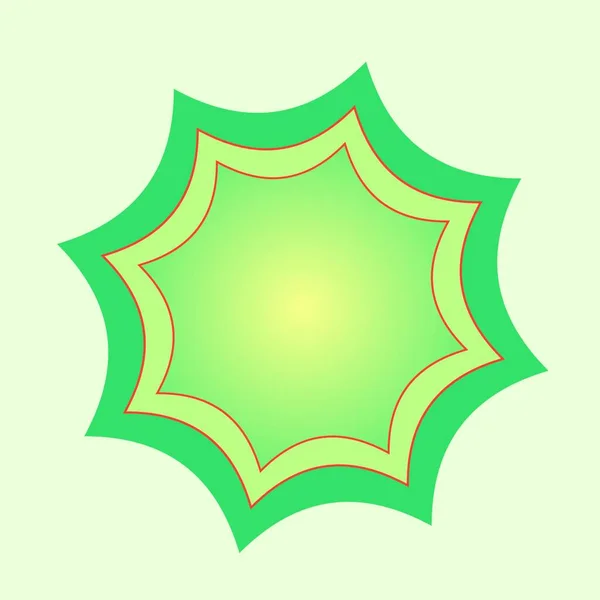 Pictogramă Vectorială Verde Alb Umbră Frumoasă — Vector de stoc