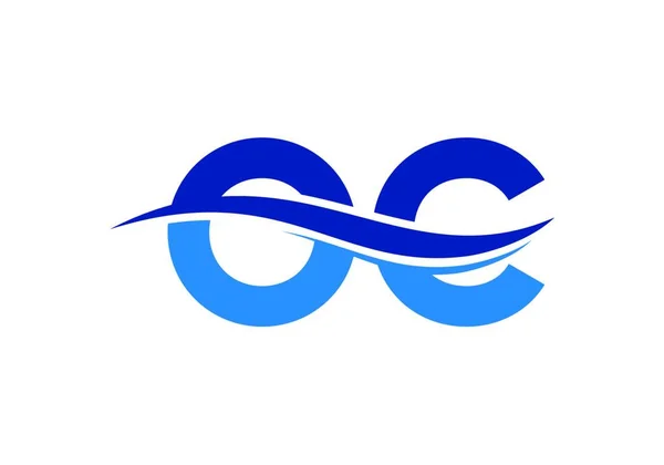 初始字母O C标志设计向量模板 Oc书信标志设计 — 图库矢量图片