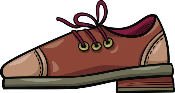 Desenhos Animados Ilustração Sapato Couro Objeto Clipe Arte —  Vetores de Stock