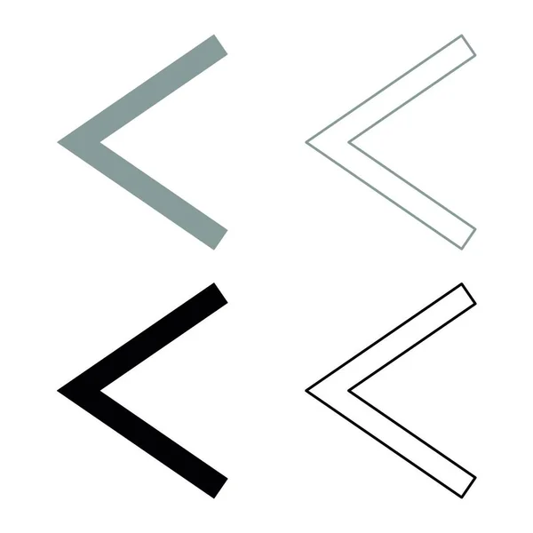 Kenaz Rune Σύμβολο Kanu Έλκος Πυρσός Εικονίδιο Σύνολο Γκρι Μαύρο — Διανυσματικό Αρχείο