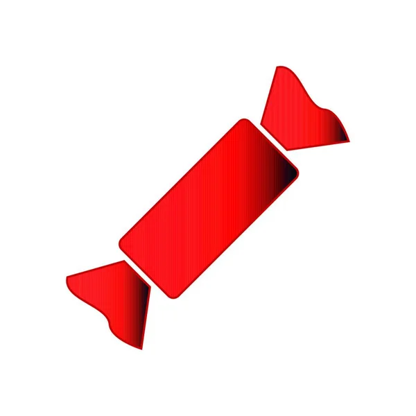 Ikona Červené Stuhy Ploché Ilustrace Vektorových Ikon Cukrové Třtiny Pro — Stockový vektor