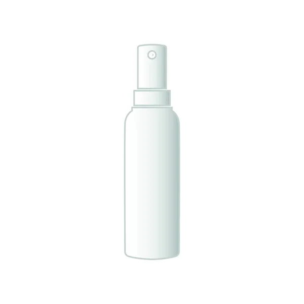 Botella Plástico Blanco Icono Champú Aislado Sobre Fondo Transparente Ilustración — Vector de stock