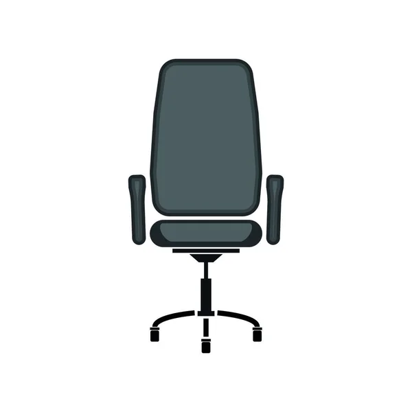 Office Chair Flat Icon Vector Illustration — Stock Vector