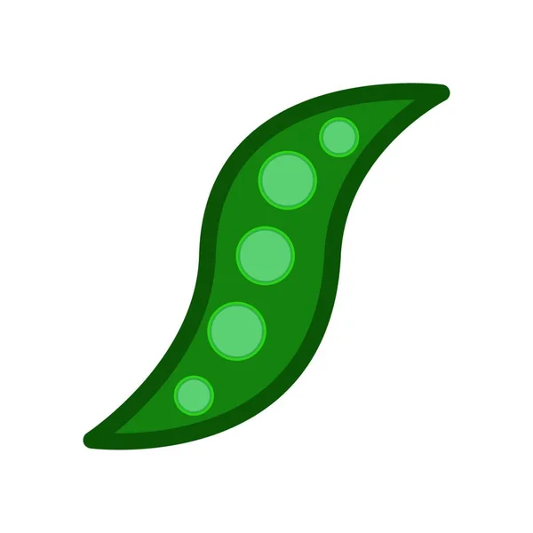 緑のエンドウのアイコン ベクターイラスト — ストックベクタ