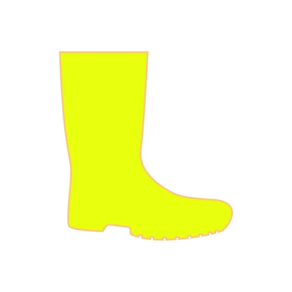 Rubber Boots Icon White Background — Stock Vector