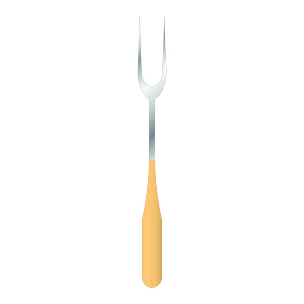 叉子和勺子在白色背景上隔离 — 图库矢量图片