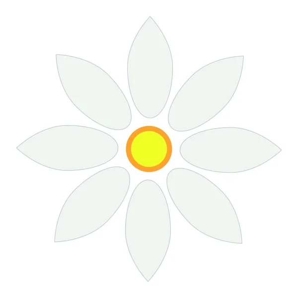 Flor Icono Web Ilustración Simple — Vector de stock