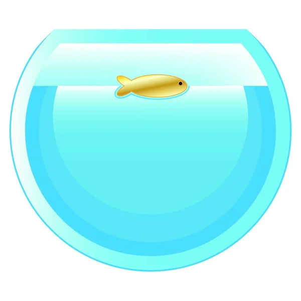 白い背景に青い光沢のある魚のイラスト — ストックベクタ