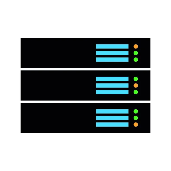 Data Center Server Icon Vector Illustration — Stock Vector