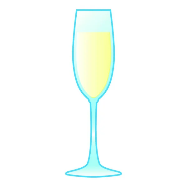 Vectorillustratie Van Een Glas Wijn — Stockvector