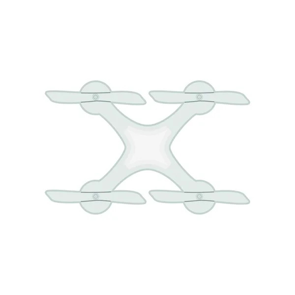 Drone Flying White Background — Stock Vector