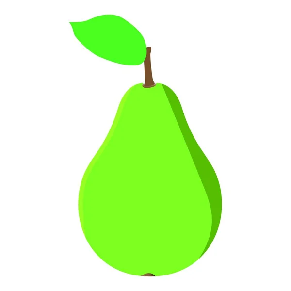 Значок Груші Плоска Ілюстрація Зеленого Яблука Векторні Значки Веб — стоковий вектор
