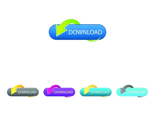 Download Button Downloading Icon Install Download Symbol Web Application Web — Stock Vector