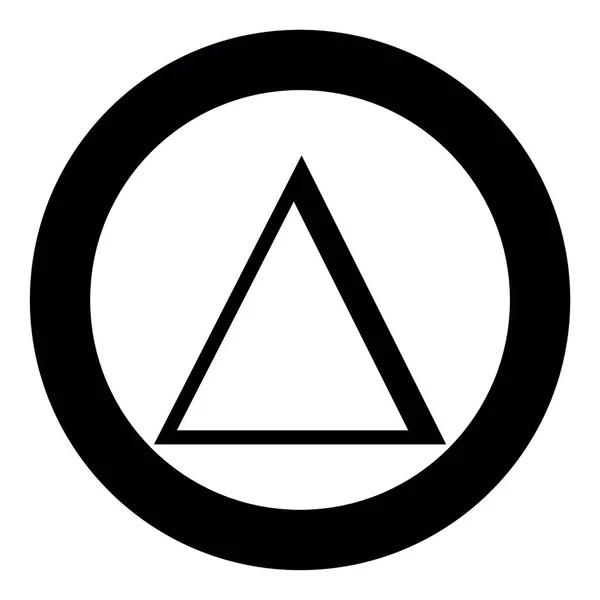Delta Griechisches Symbol Großbuchstaben Schrift Symbol Kreis Runde Schwarze Farbe — Stockvektor