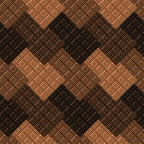 牛奶褐色巧克力条状无缝线图案 — 图库矢量图片
