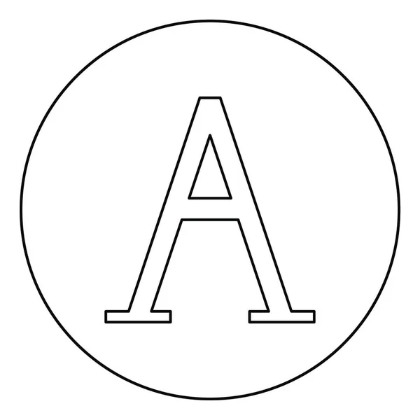 그리스 대문자 대문자 대문자 대문자 Uppercase Font Icon Circle Outline — 스톡 벡터