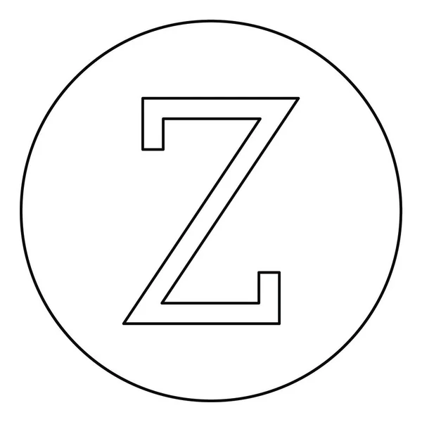 Ζέτα Ελληνικό Σύμβολο Κεφαλαίο Γράμμα Κεφαλαίο Εικονίδιο Γραμματοσειράς Κύκλο Γύρο — Διανυσματικό Αρχείο