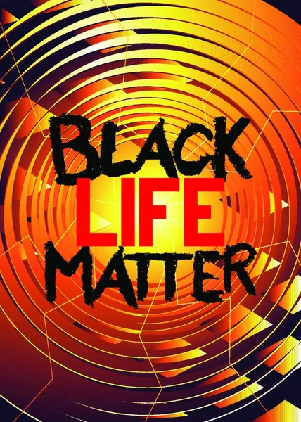 Black Lives Matter Texto Sobre Fundo Abstrato — Vetor de Stock