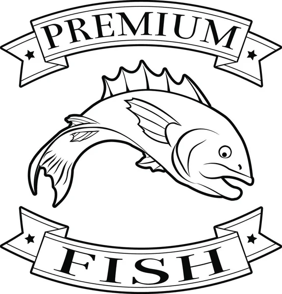 Tubarão Peixe Logotipo Modelo Vetor Ilustração — Vetor de Stock