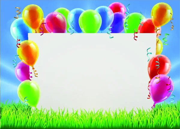 Globos Colores Fondo Del Cielo — Vector de stock