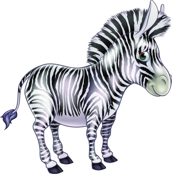 Ilustração Bonito Zebra — Vetor de Stock